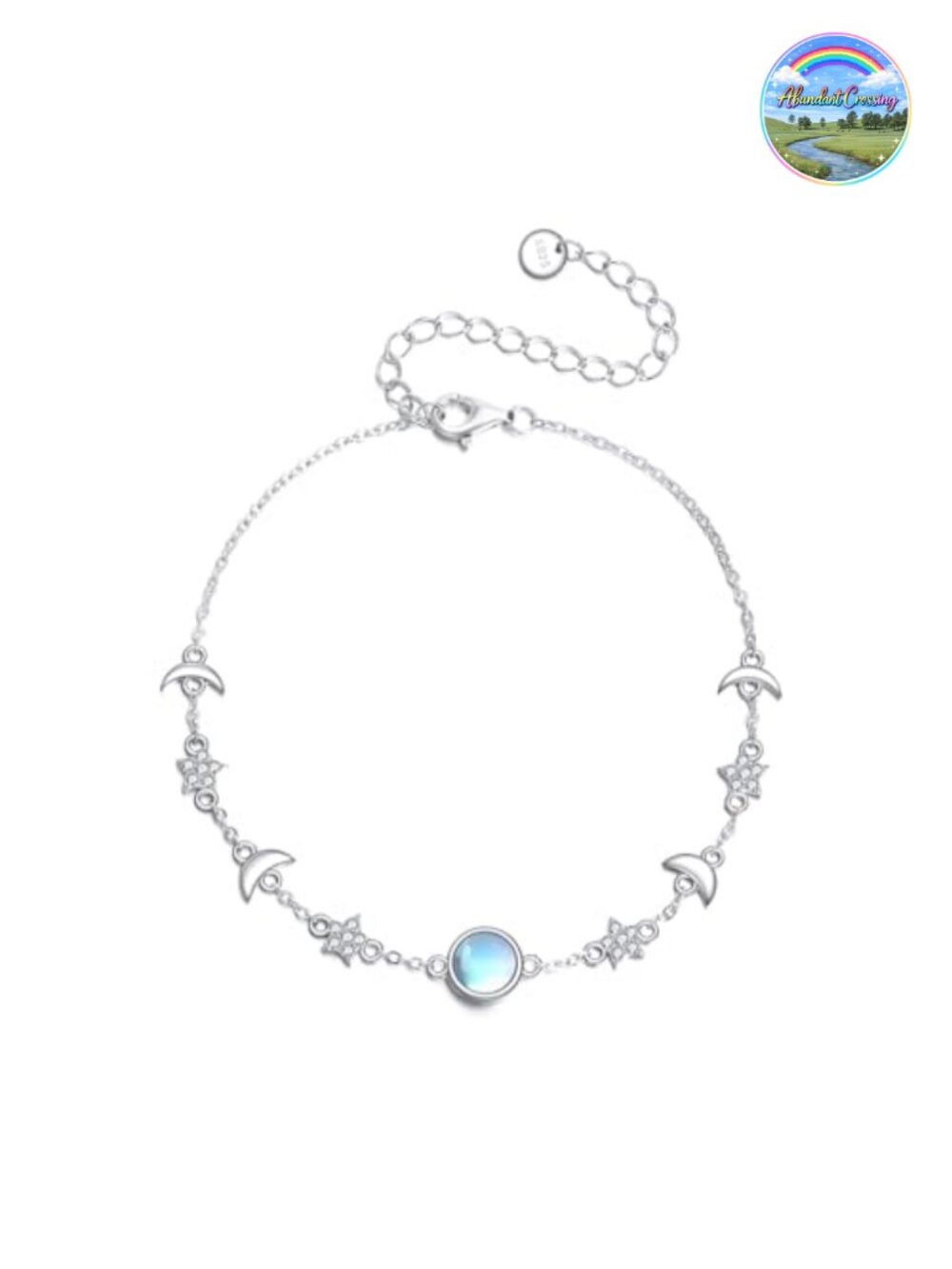 Sterling Silver Moon Phase Link Bracelet